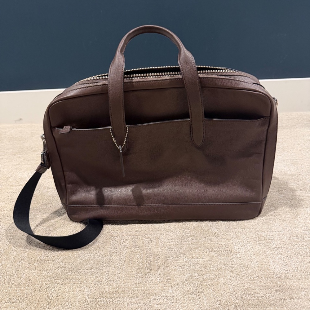 Coach Hamilton Commuter Briefcase F22528 – Sport Calf Leather – Mahogany/Black - Picture 3 of 6